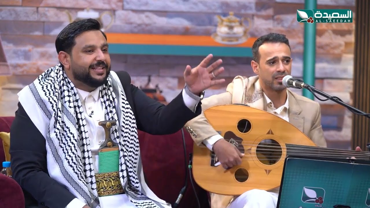 النجوم توفيق الاضرعي و طارق السفياني و مالك الجعدبي وأسامة المقدم مع سفيان المطحني في ساعة سعيدة