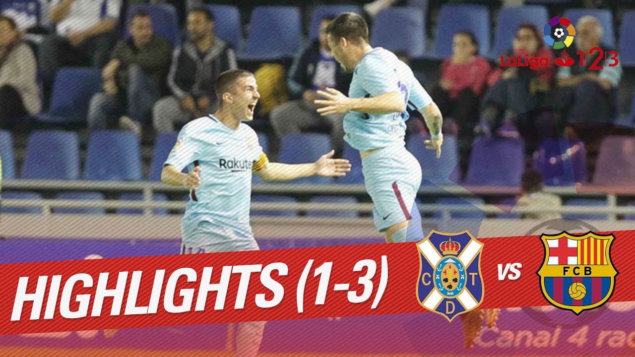 Resumen de CD Tenerife vs FC Barcelona B (1-3)