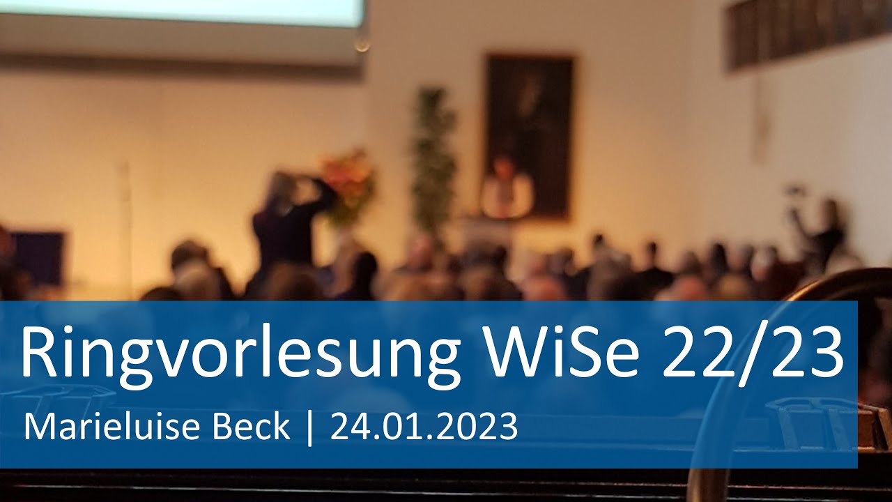 RINGVORLESUNG DES PRÄSIDENTEN WS 2022/23: Marieluise Beck