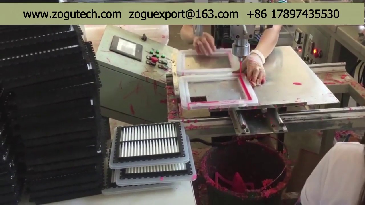 car air filter pu glue machine pu plate filter production line  filter making production