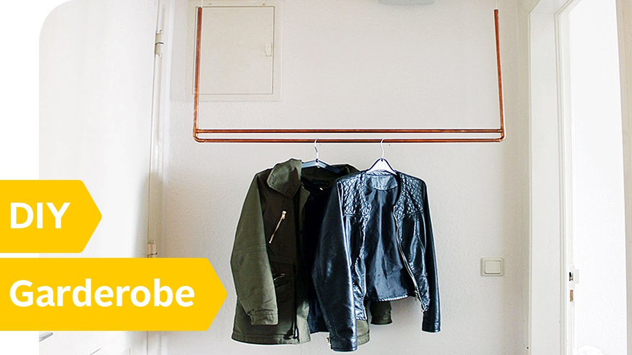 DIY Kleiderstange – schwebende Kleiderstange aus Kupfer selber machen | Roombeez – powered by OTTO