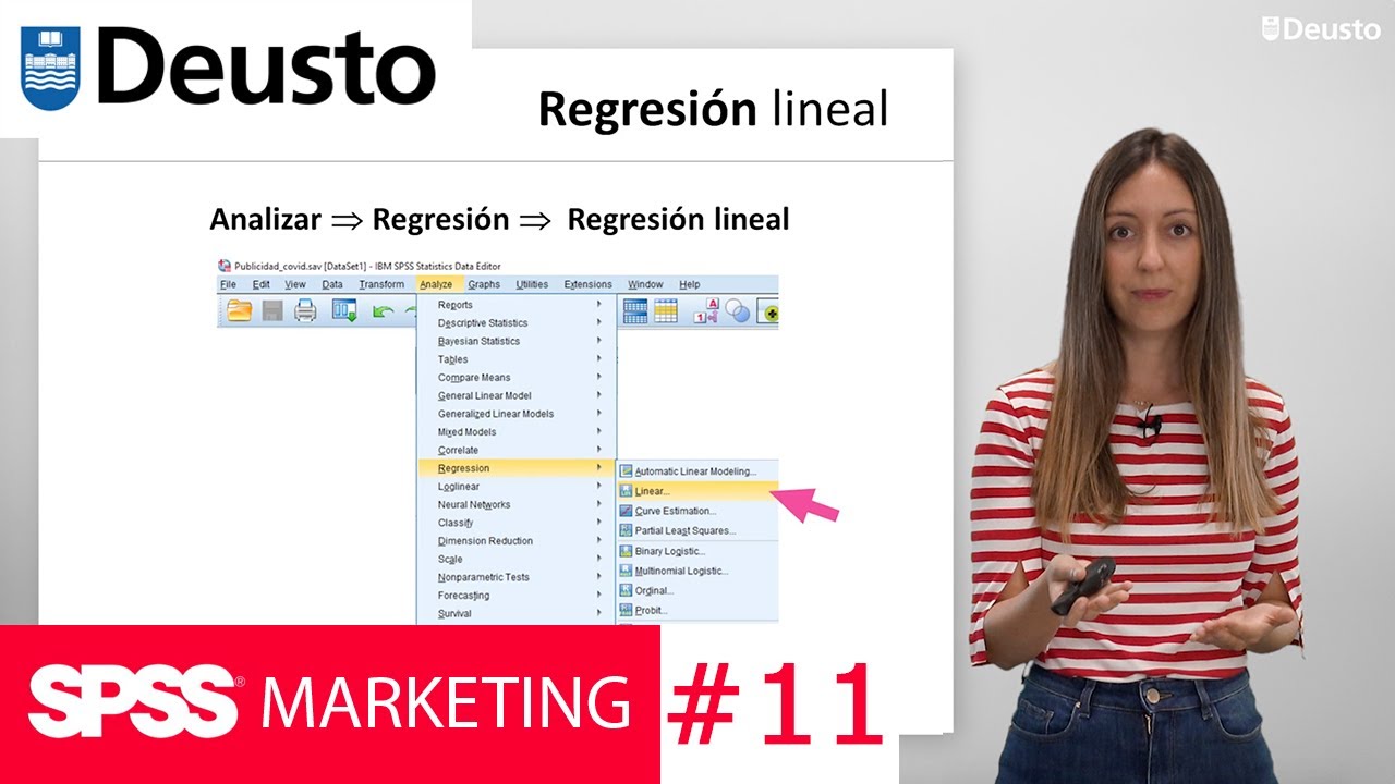 Modelo de REGRESIÓN LINEAL simple y múltiple en SPSS y R CUADRADO | Lorena Ronda