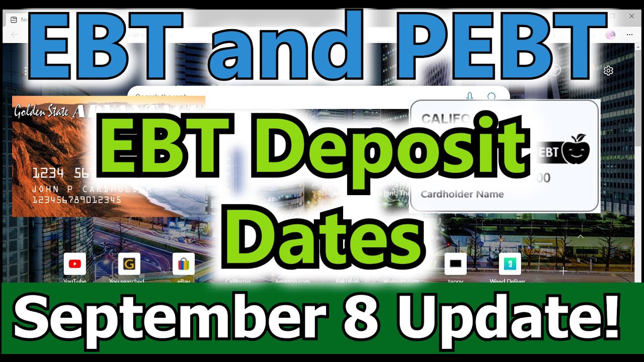EBT Deposit Dates for September Update! Apply PEBT EBT $375 Food Stamp September 8 SNAP WIC UI PUA
