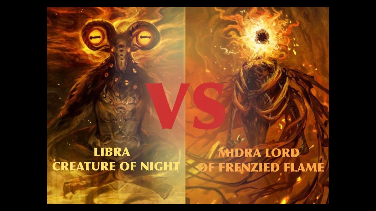 LIBRA CREATURE OF NIGHT VS MIDRA LORD OF FRENZIED FLAME (Elden Ring) Playable bosses!