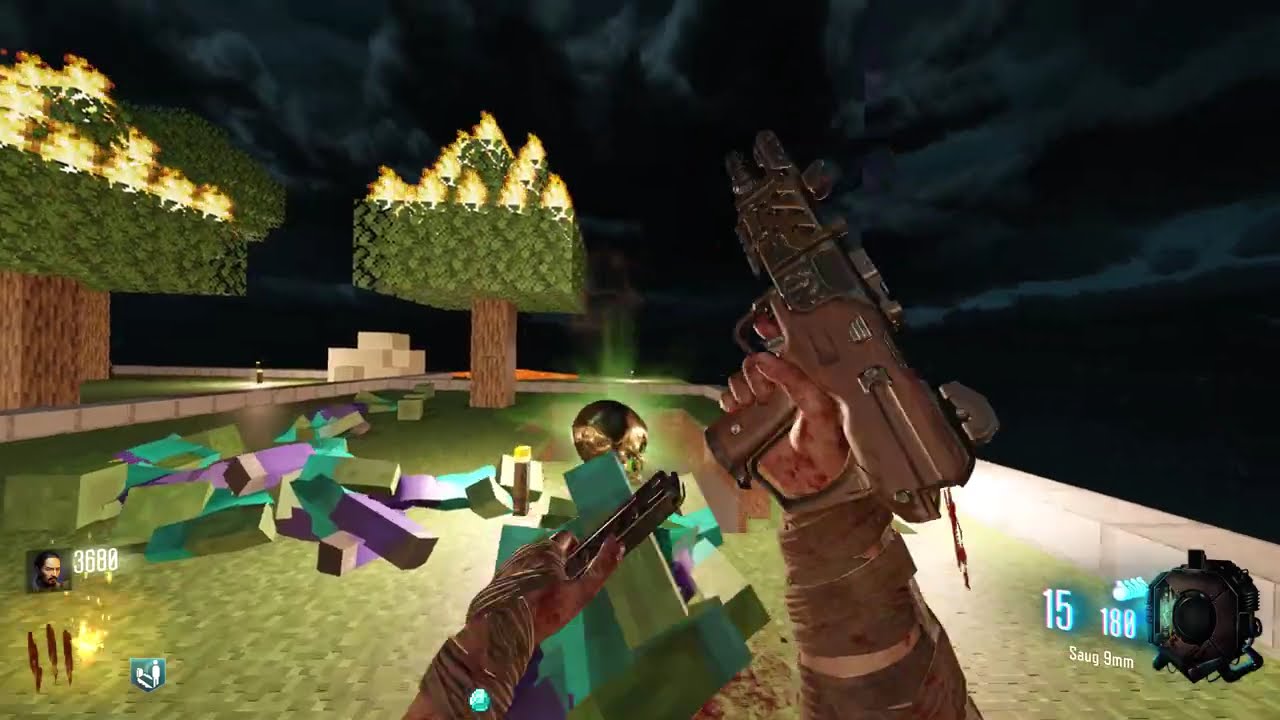 Call of Duty Black ops 3 zombies Minecraft Fallen Kingdom Easter egg / walkthrough flawless