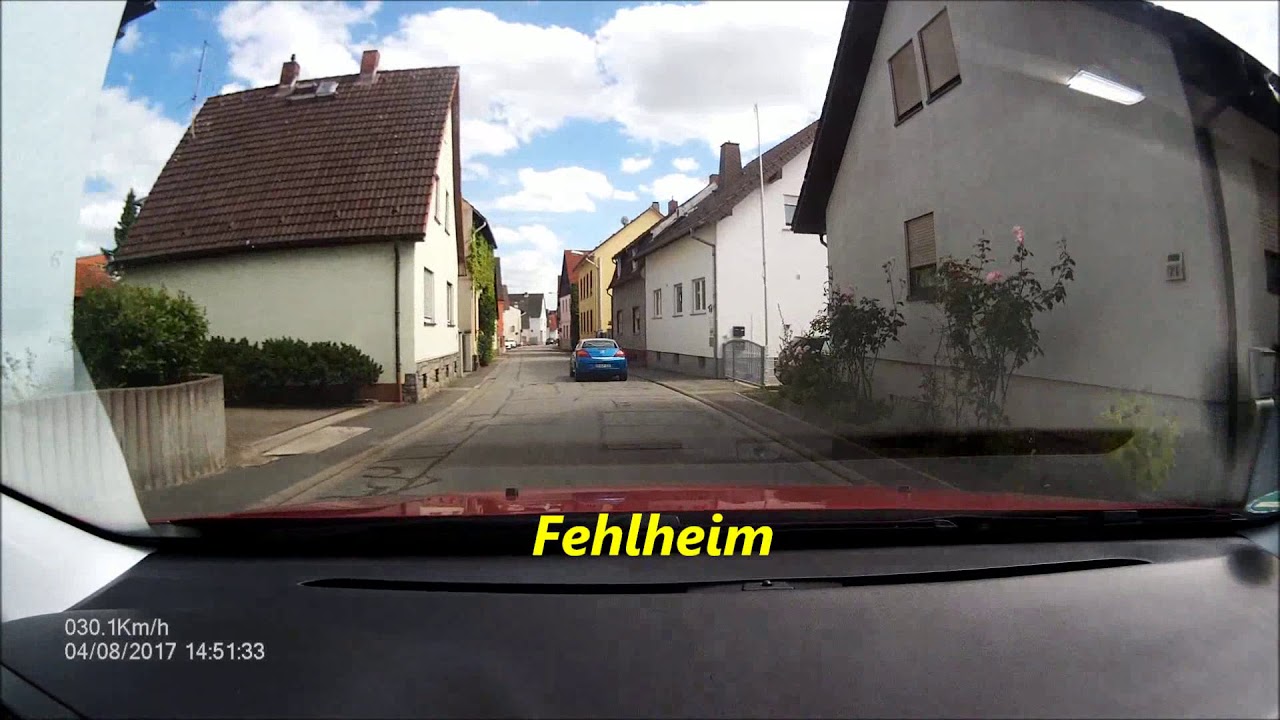 Ortsdurchfahrt im hessischen Ried/HP: Rodau ---: Fehlheim :--- Schwanheim
