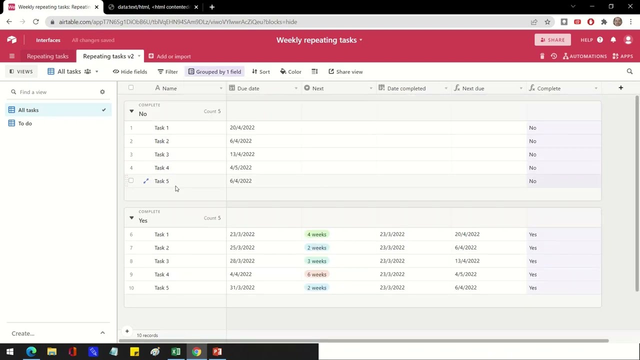 How to Make a Recurring Task list with Variable Due Dates in #Airtable