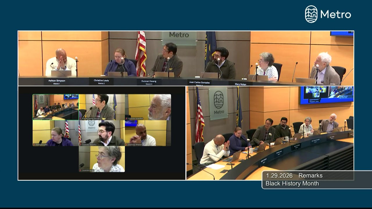 Metro Council meeting Jan. 29, 2026