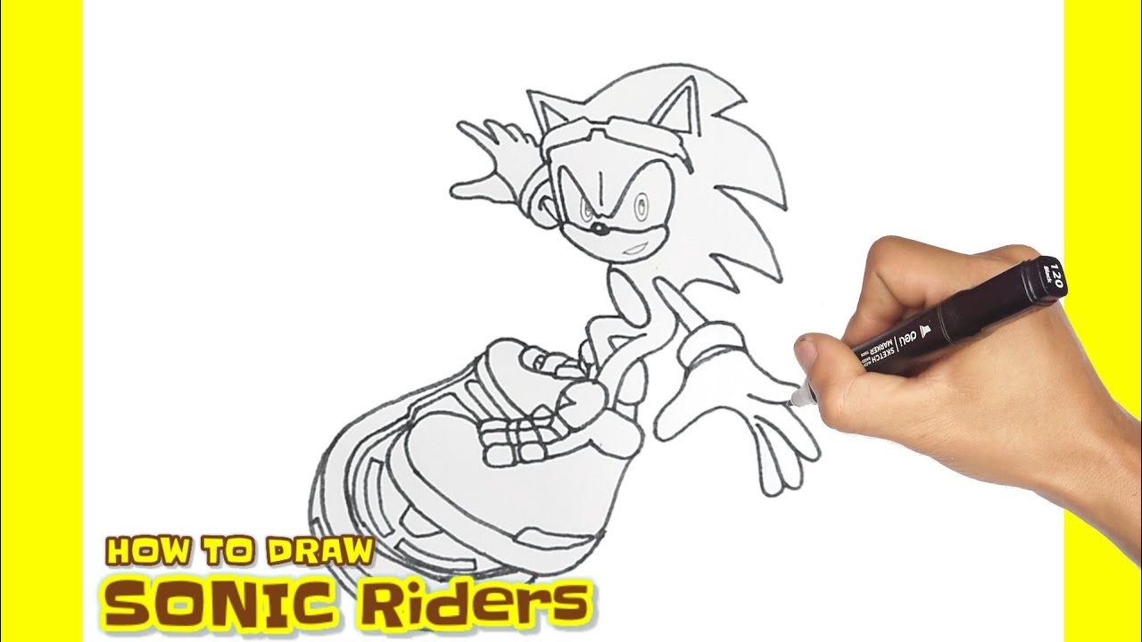 Timee to draw SONIC Riders - Sonic the hedgehog