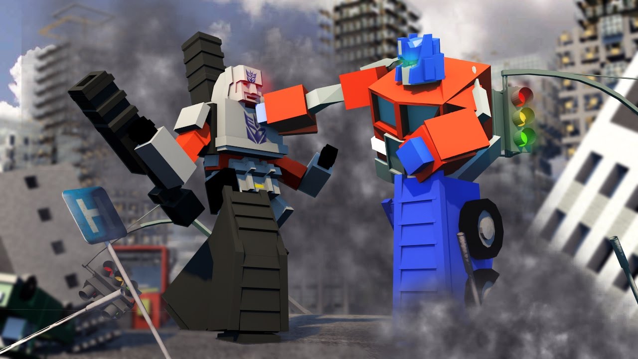 Minecraft | Good vs Evil - TRANSFORMERS BASE DEFENSE! (Optimus vs Megatron)
