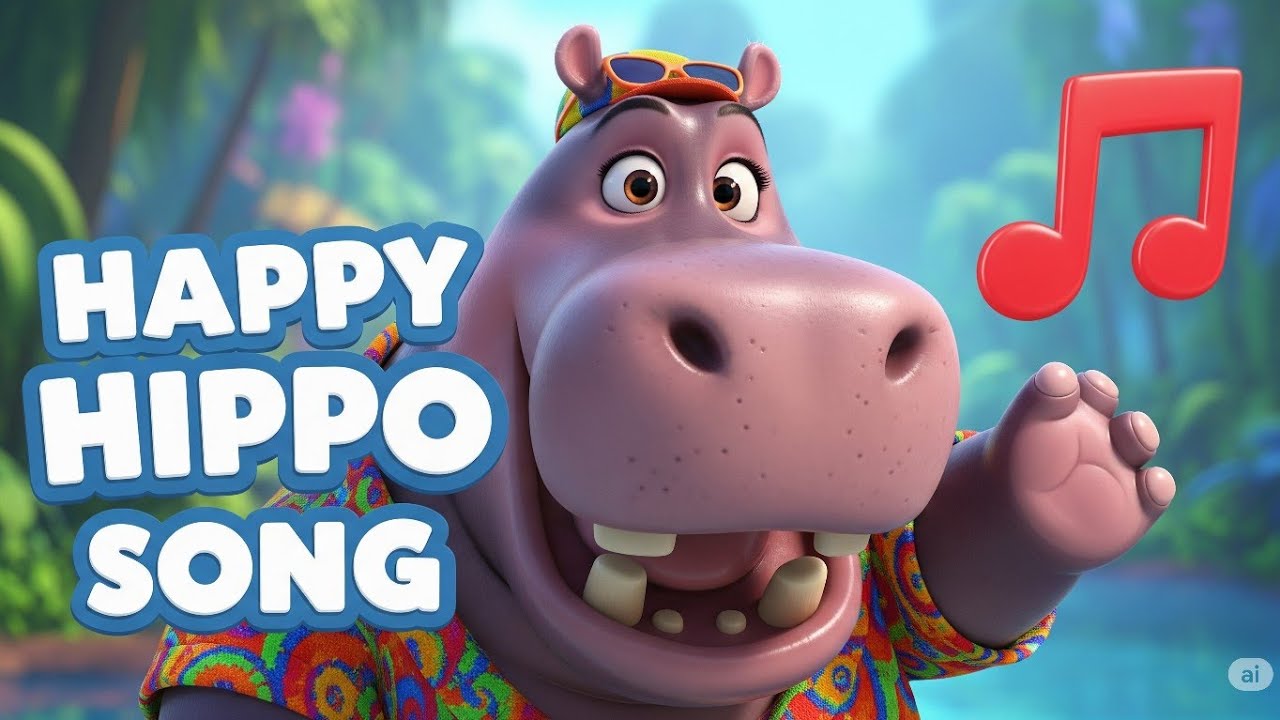 Happy Hippo Song for Kids | Animal Dance & Learning Fun | Preschool Nursery Rhyme