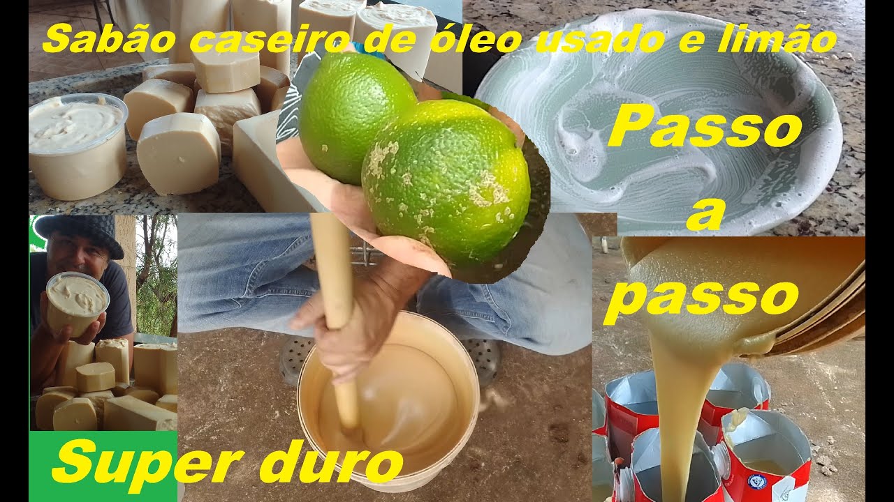 COMO FAZER SABÃO CASEIRO COM 6 LITROS DE OLEO USADO E 2 LITROS DE CALDO DE LIMÃO MARAVILHOSO.+ TESTE
