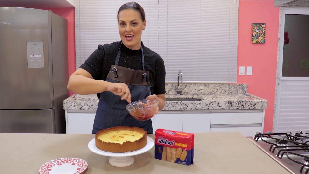 RECEITA DE CHEESECAKE DE GOIABADA COM BISCOITO MAISENA SARLONI