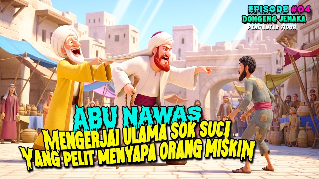 ABU NAWAS MENGERJAI ULAMA SOK SUCI YANG PELIT MENYAPA KE ORANG MISKIN | DONGENG PENGANTAR TIDUR
