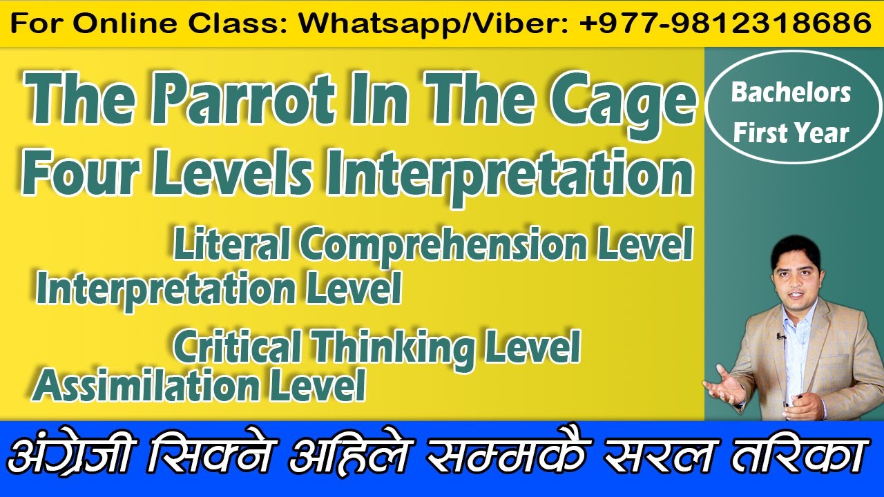 The Parrot In The Cage |Bachelors First Year | Four Levels | English Guru Nepal | Madan Sharma 2021