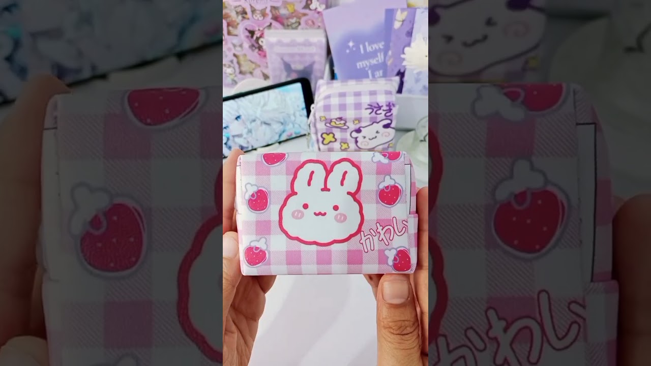 Unboxing Dompet koin 🩷🩵 #asmrvideo #asmrunboxing #fakeorder