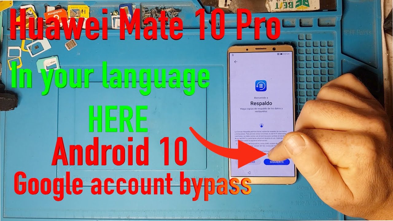 Huawei Mate 10 Pro BLA L29 FRP Google account bypass Android 10