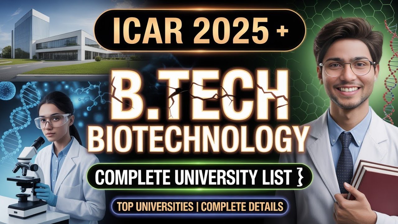 ICAR 2025  B.Tech Biotechnology Universities List🛑| ICAR 2025 BIOTECH UNIVERSITY LIST 📄| #icar2025 