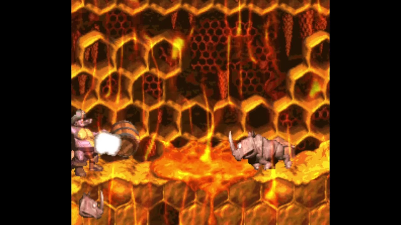 Donkey Kong Country 2: Diddy's Kong Quest- Rambi Rumble  (Bonus Coins + DK Coin Walkthrough)
