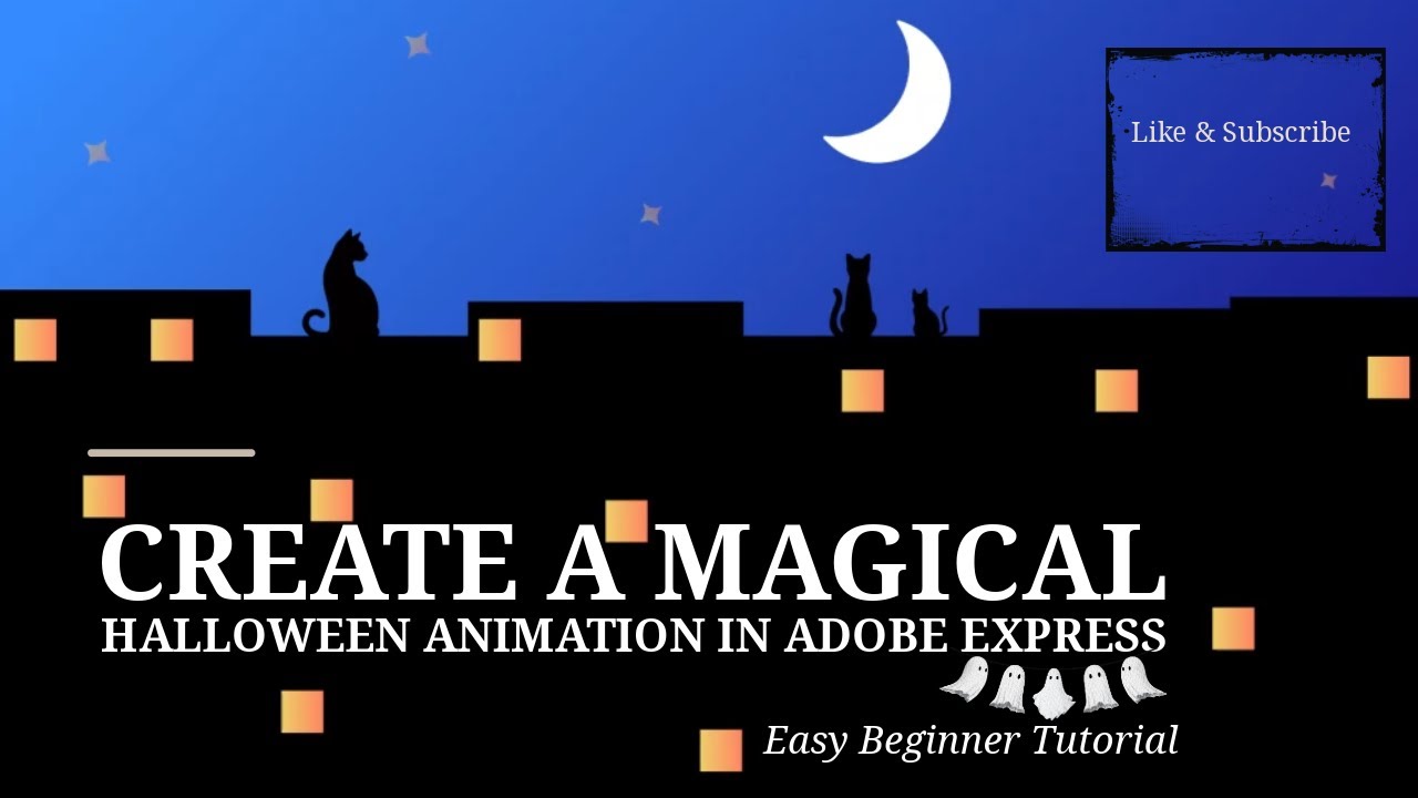 Создайте волшебную анимацию на тему Хэллоуина в Adobe Express