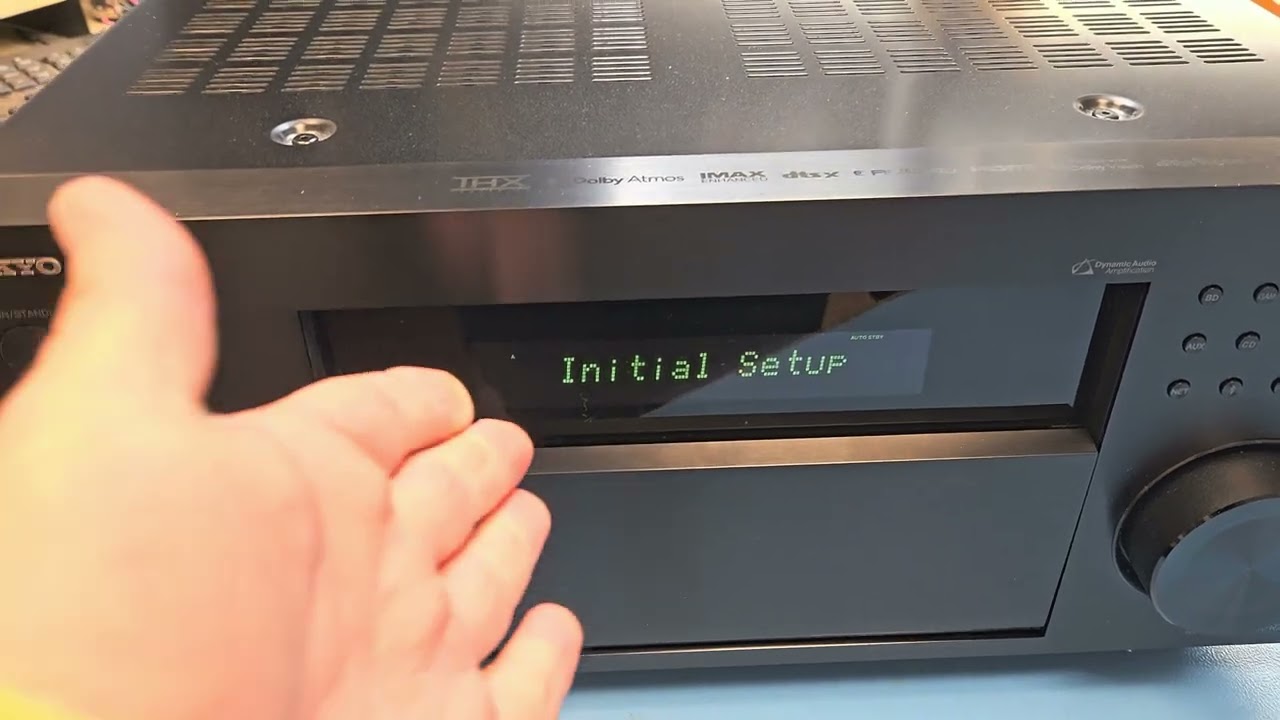 STAS 52568 ONKYO TX-RZ70 essai après réparation de l'alimentation de l'afficheur