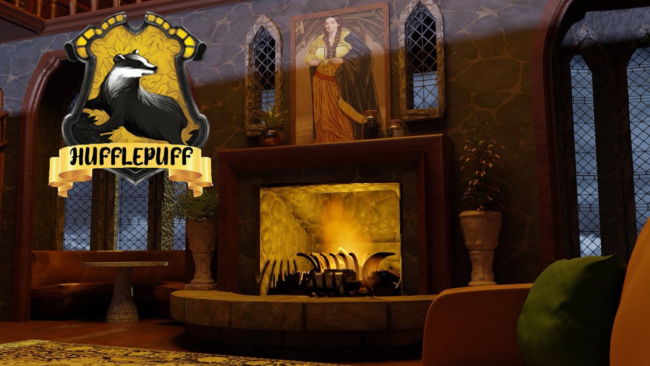 Hufflepuff Common Room Stormy Night (ambiance)