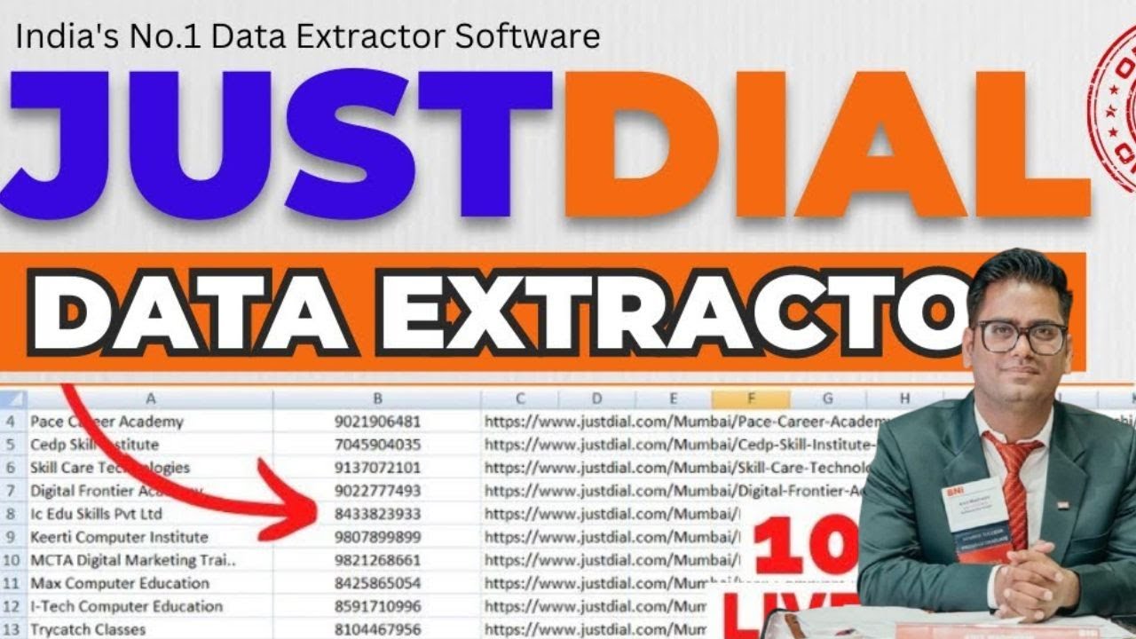 JustDial Data Extractor Tool JustDial Data Extractor Software JustDial Lead Generation JustDial