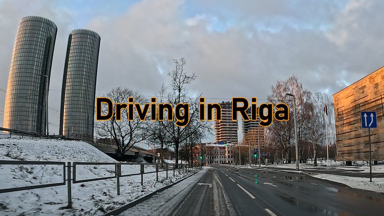 По Риге на автомобиле, Латвия - декабрь 2023 г. 🚗❄️