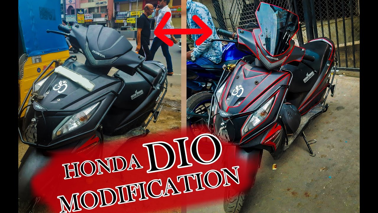Honda Dio | Modification | New Style | Dio Visor| vlog 2 | GNR | RS | v3 vlogs