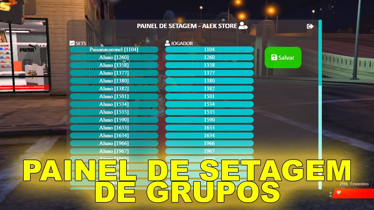 SISTEMA PAINEL SETAGEM PARA LIDERS VRP FIVEM