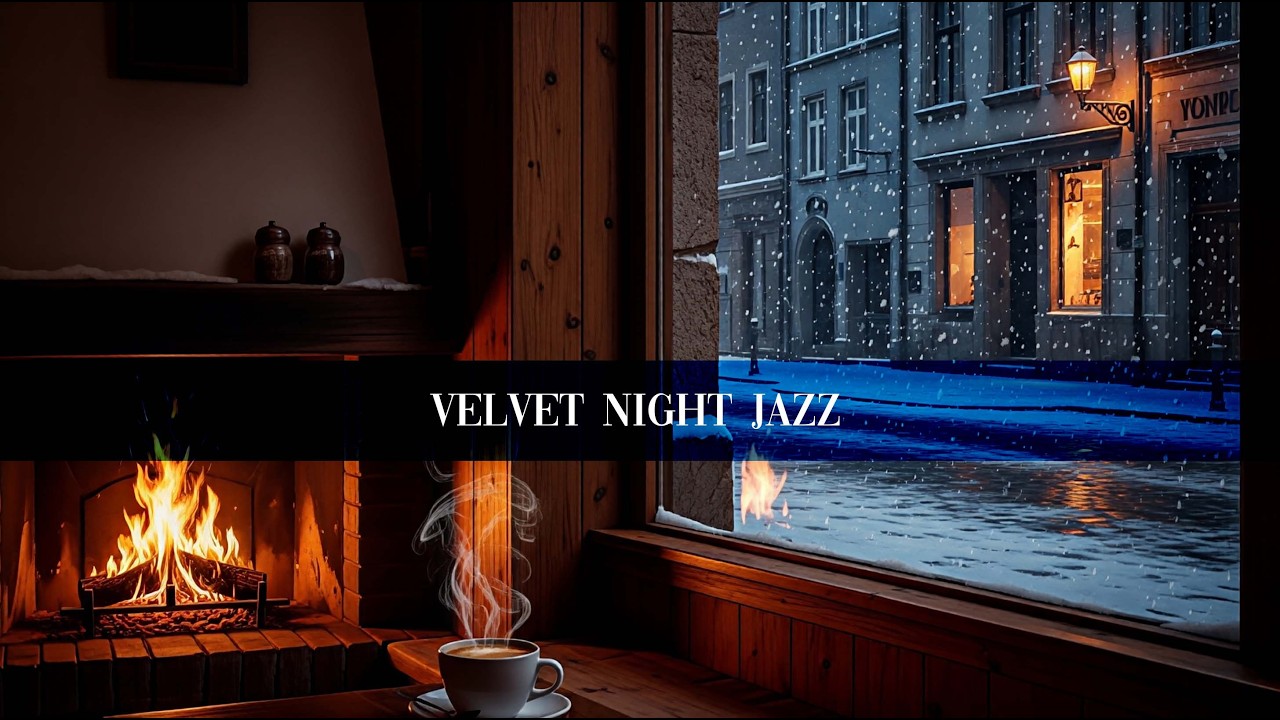 Late Night Jazz ❄️ POV Bedroom Scene | Snow Outside & Coffee Mood
