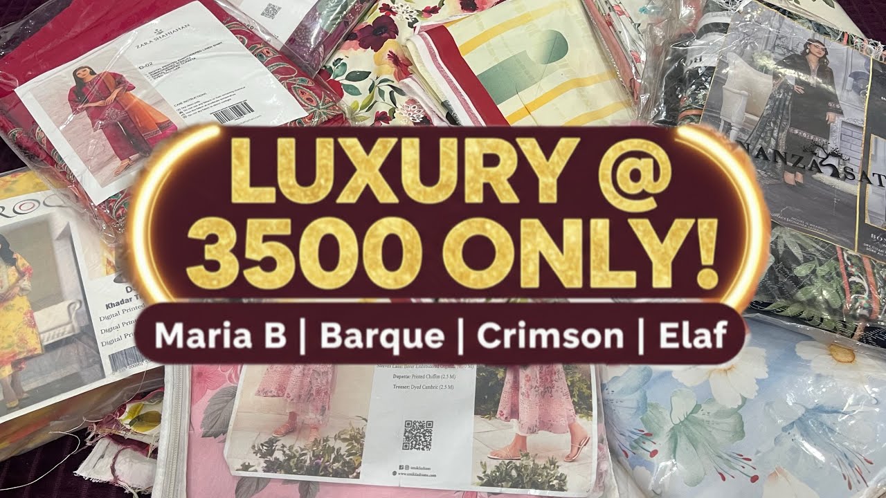 All Luxury Branded Suits at Just 3500 😱 | Maria B, Baroque, Crimson, Elaf | Clearance Sale