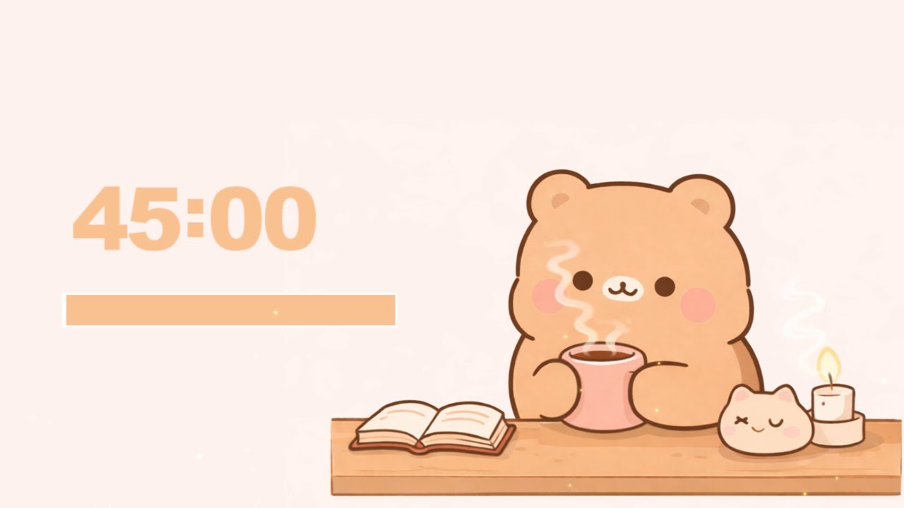 𓂃 𝟒𝟓 𝐌𝐢𝐧𝐮𝐭𝐞 𓂃 Study Timer ⏱️📚 | Relax & Focus With Me 🎧🌙 | Lofi Beats 🎶