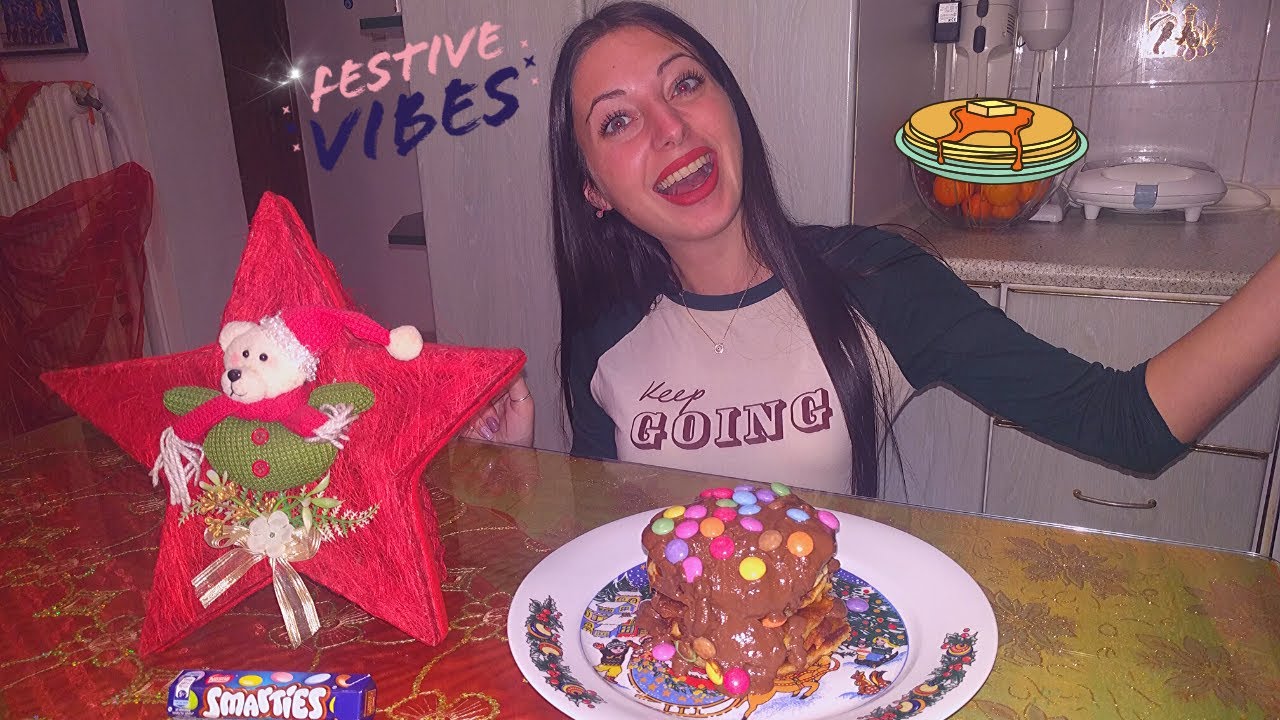 Pancakes &mu;&epsilon; &sigma;&omicron;&kappa;&omicron;&lambda;ά&tau;&alpha; &kappa;&alpha;&iota; smarties | Eleni Giannoudi