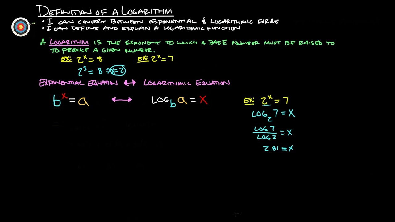 9.1 Definition of a Logarithm