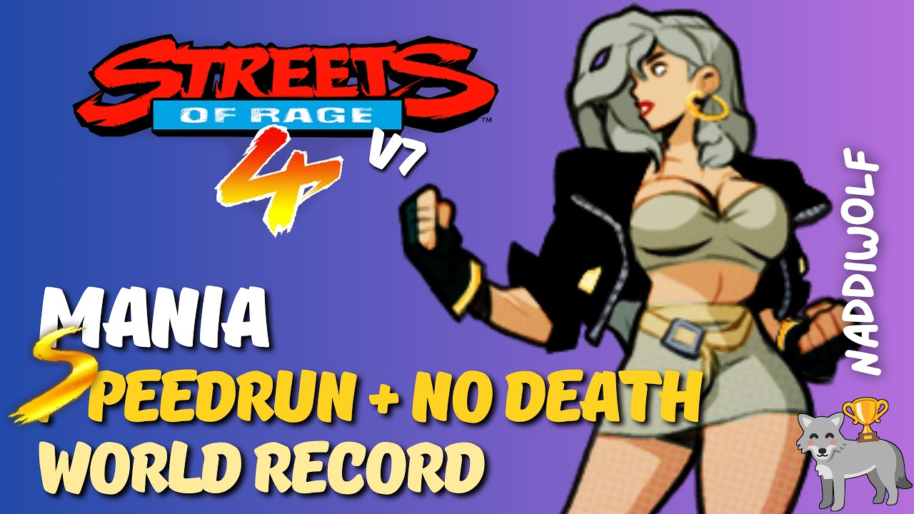 Streets of Rage 4. V7. Arcade. Mania. Blaze. Speedrun + No Death 41:31 | *old* World Record