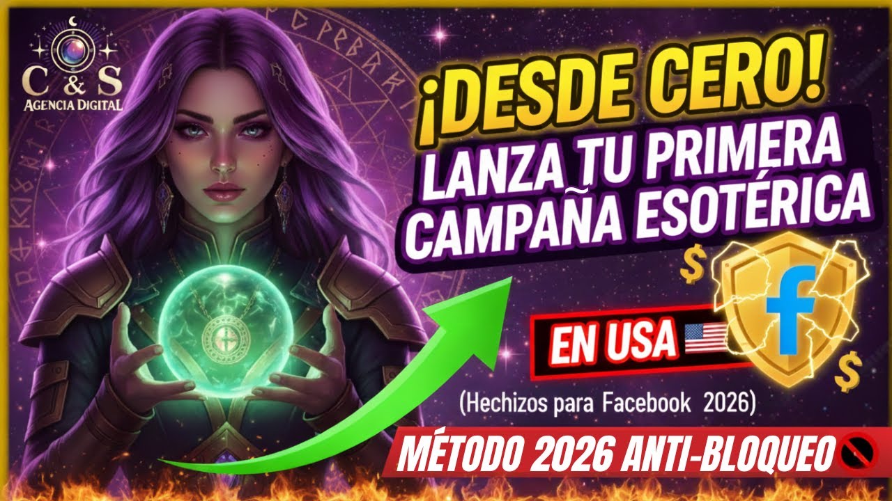 ¡SIN BLOQUEOS! Lanza tu primera Campaña Esotérica en USA - Facebook Ads 2026 🔮🛡️