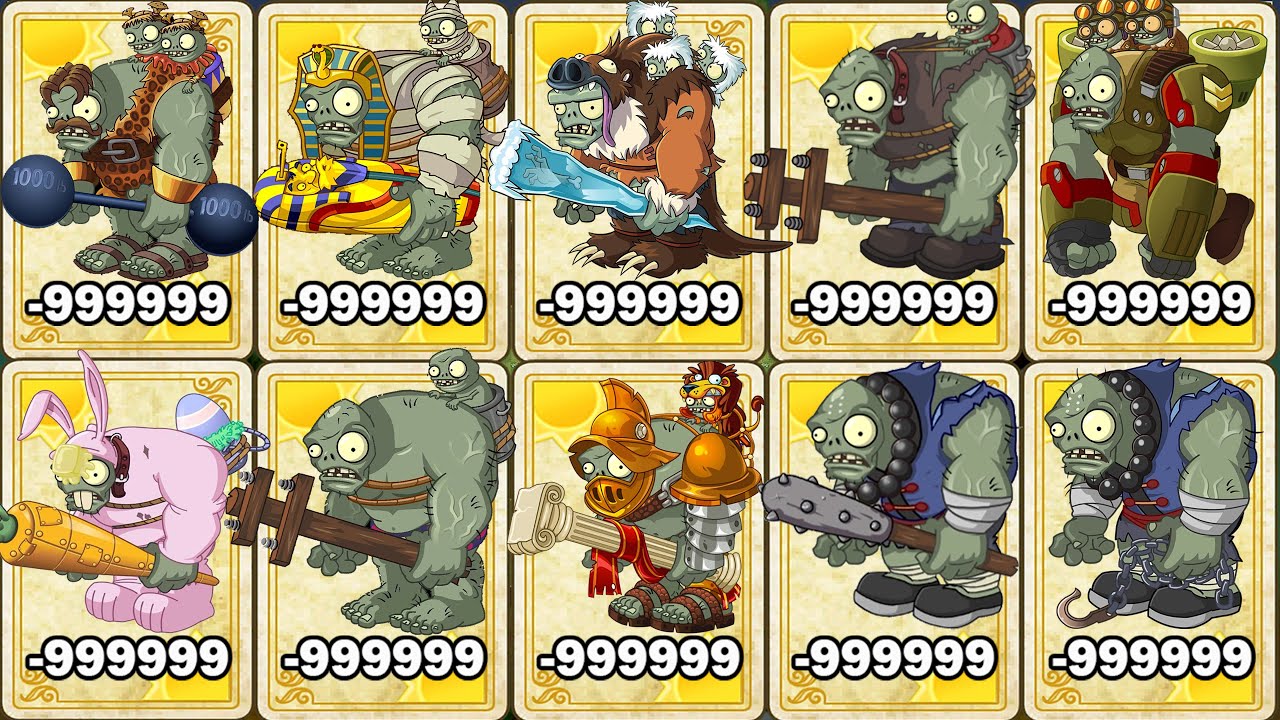 PvZ 2 Zombie Battlez – 16 GOD Gargantuar Vs GOD Gargantuar – What Gargantuar is strongest?