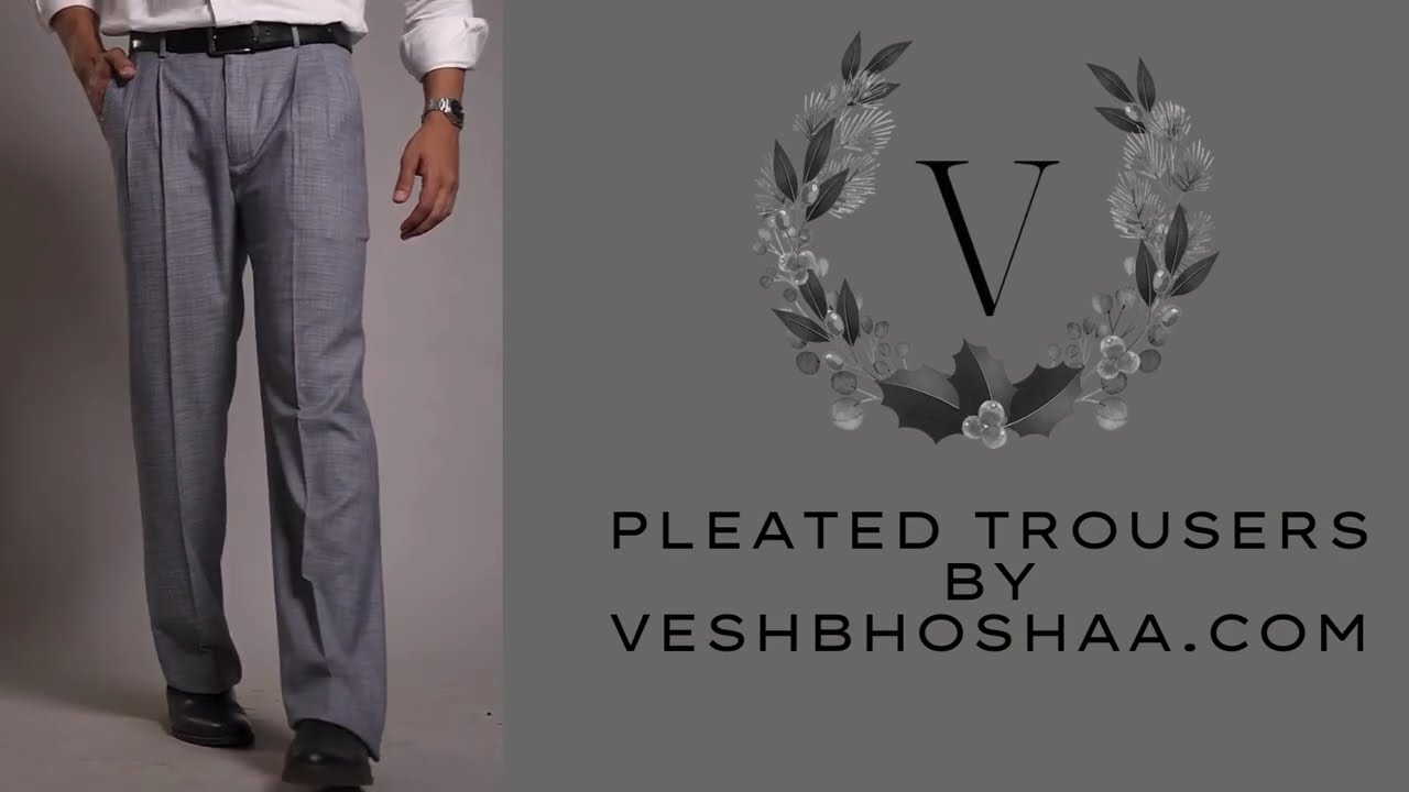 PLEATED TROUSERS BY VESHBHOSHAA.