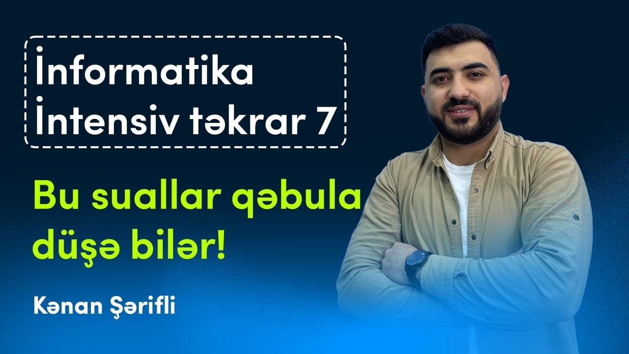 İnformatika | Kompüter Qrafikası Məsələ Həlli | Kənan Şərifli