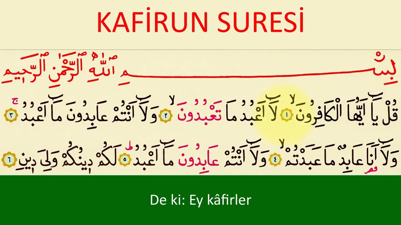 KAFİRUN SURESİ 100 TEKRAR DAVUT KAYA 4K