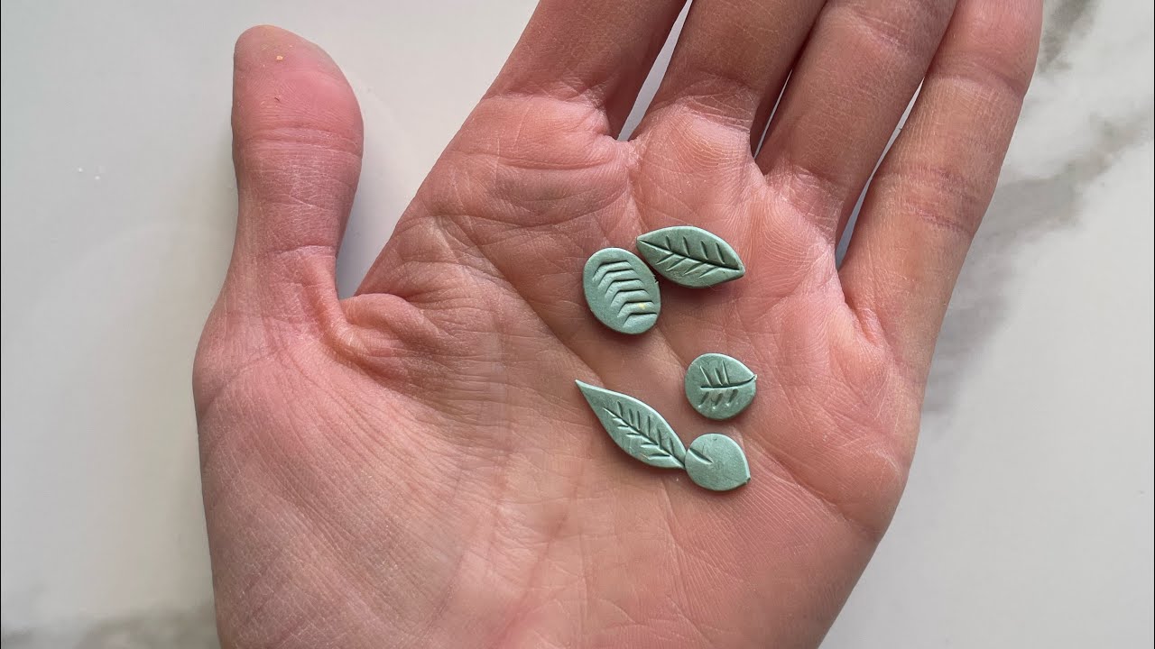 Polymer clay tutorial - make micro leaves without cutters
