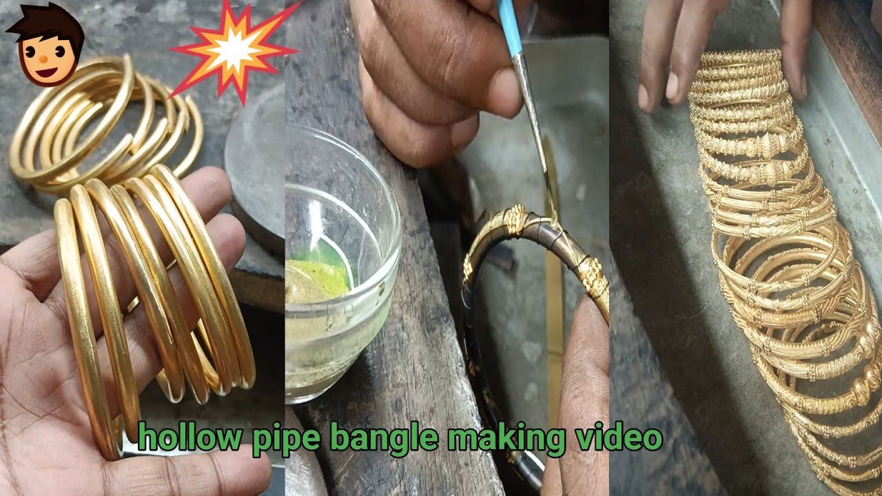 22k gold bangles step by step making video||#jewellery #bangles