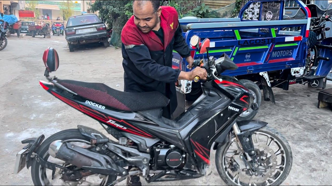 اصلاح مشكل فشل دراجة النارية من نوع docker #docker #moto #motorcycle