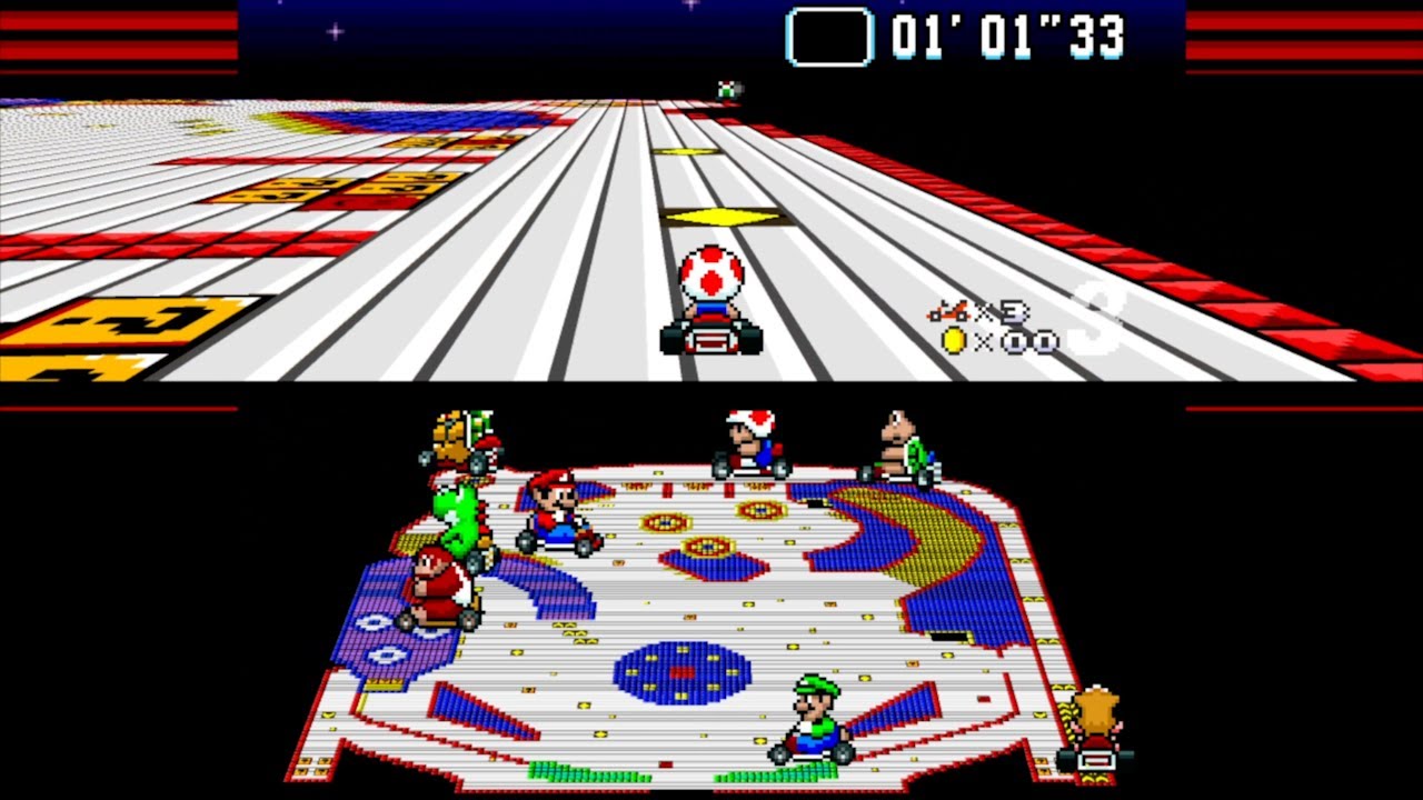 Super Mario Kart Hack: Shelfall Series 3 / in HD 16:9 / SNES / bsnes