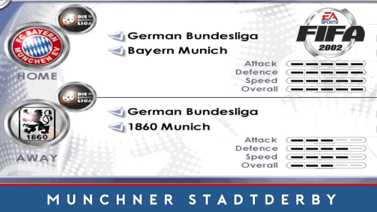 [PC] | FIFA 2002 | BAYERN MÜNCHEN VS 1860 MÜNCHEN