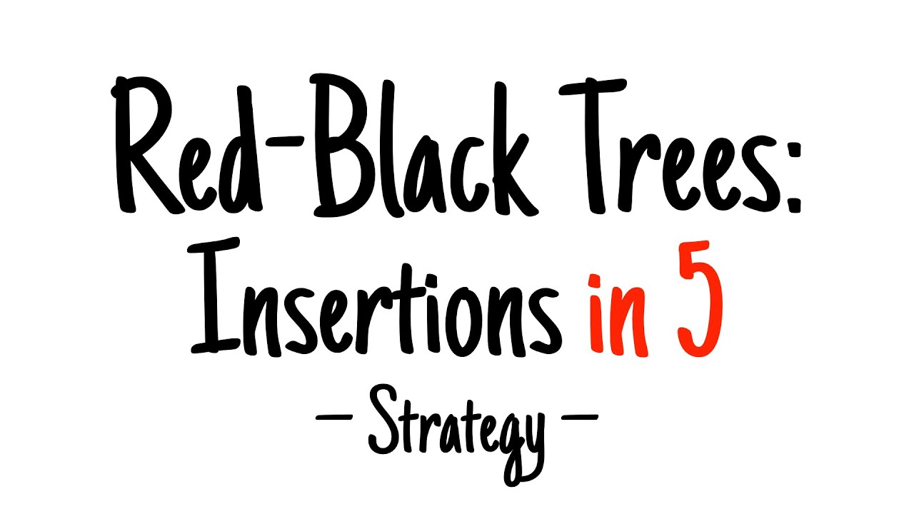 Red-black trees in 5 minutes &mdash; Insertions (strategy)