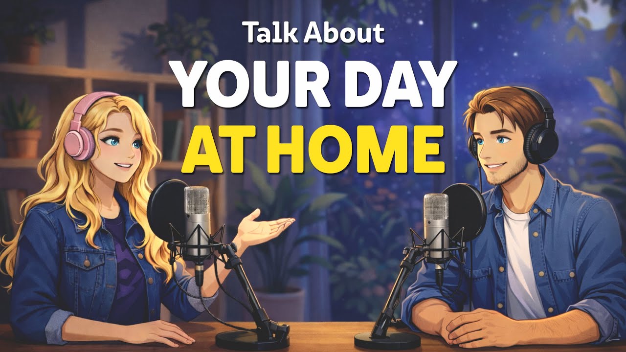 Talk About Your Day at Home | Easy English Podcast for Conversation Practice (A2–B1)