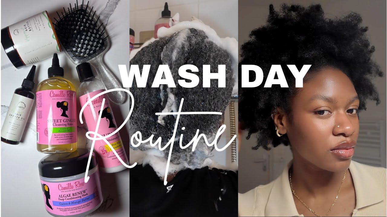 WASHDAY | Ma routine complète pour faire pousser mes cheveux naturels