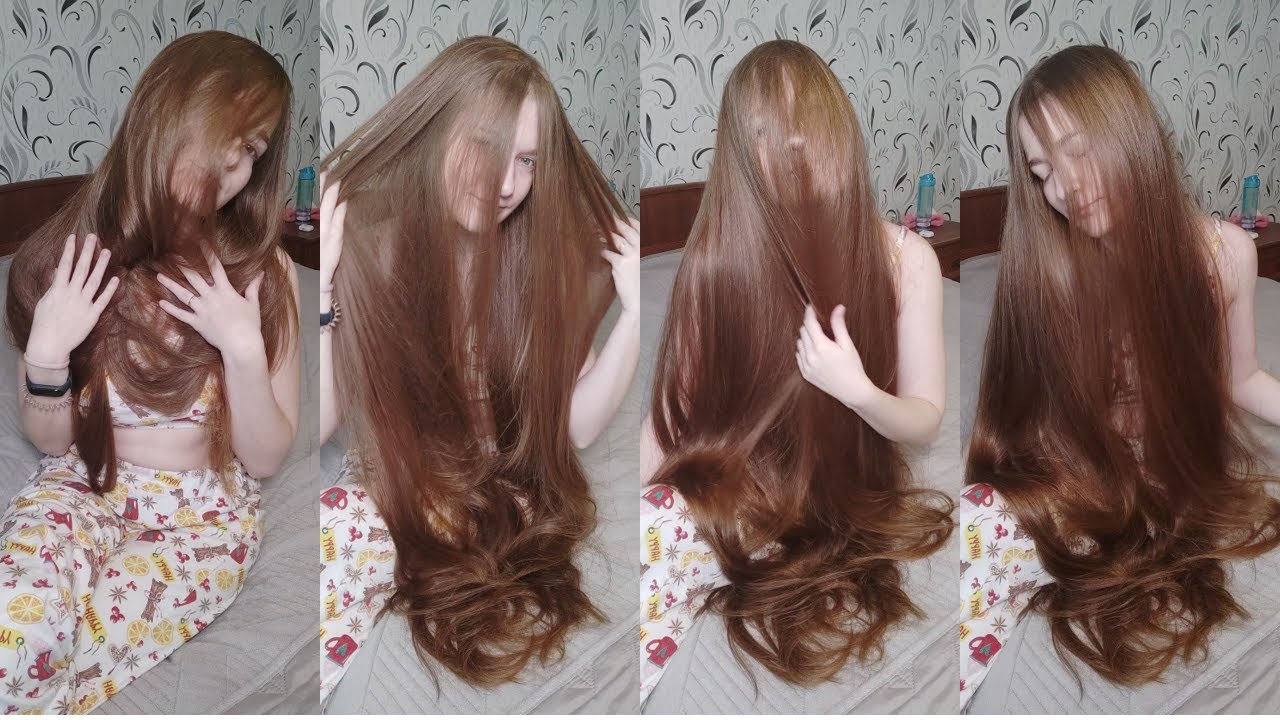 Long hair in front of the face 🔥😍 Brushing hair over face (preview)